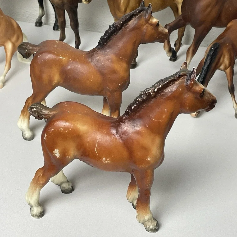 Vintage BREYER Horses Toy Model Figures Mixed LOT of 12 Various Sizes